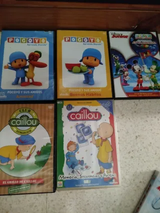 Lote DVDs Pocoyó y Caillou (Infantil)