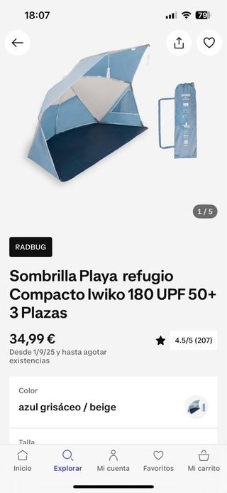 Sombrilla Iglú Playa Tribord