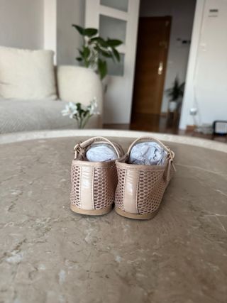 Bailarinas beige/rosa con tiras