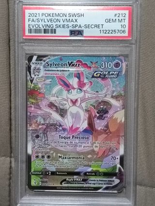 Carta Pokémon Sylveon VMAX 212/203 GEM MT 10