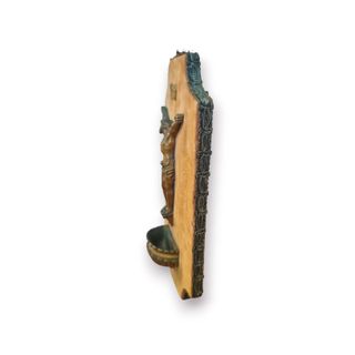 Crucifixo de Parede em Bronze c/ Pia