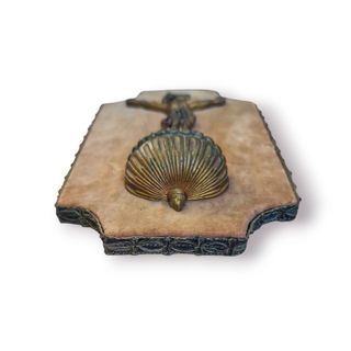 Crucifixo de Parede em Bronze c/ Pia