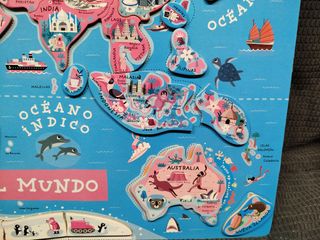 Puzzle Mapa Mundo Imanes Janod COMPLETO