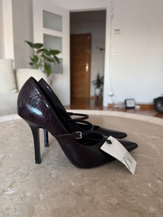 Tacones Zara Negros/Morados