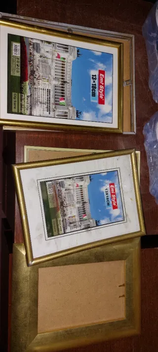 5 Cornici dorate per foto 13x18cm