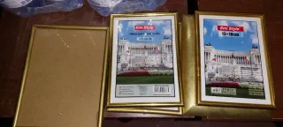 5 Cornici dorate per foto 13x18cm