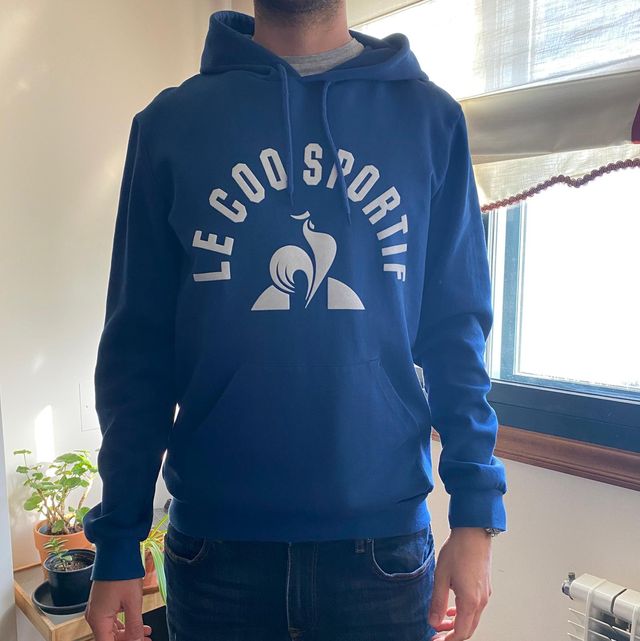 Sudadera Le Coq Sportif azul con capucha