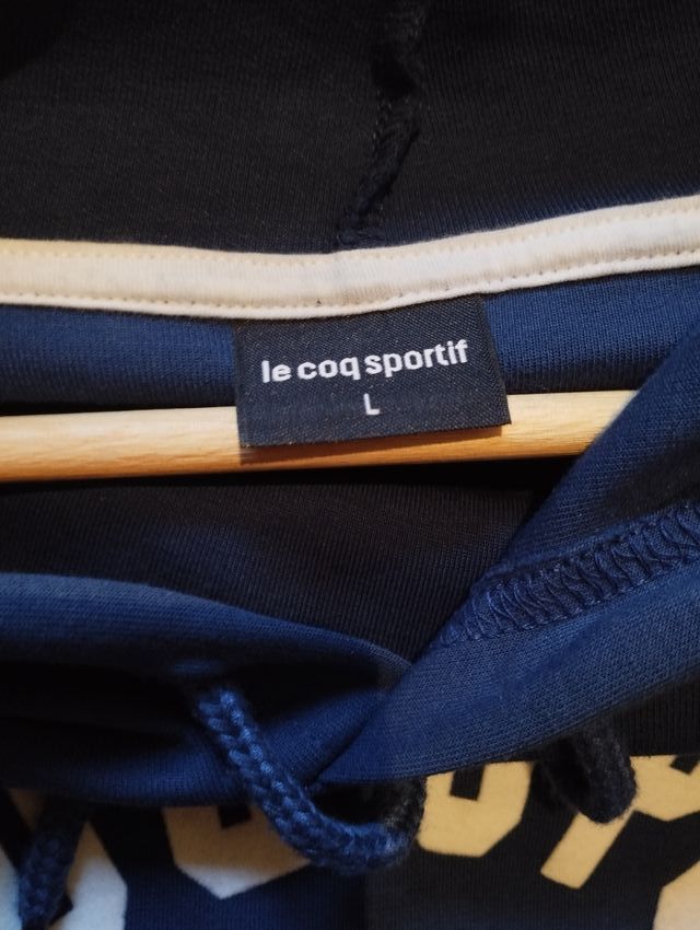 Sudadera Le Coq Sportif azul con capucha