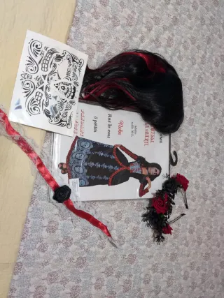 Disfraz Halloween Mujer Calavera Negra y Roja