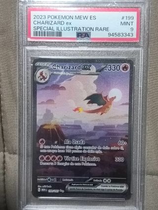 Carta Pokémon Charizard EX 199/165 PSA 9