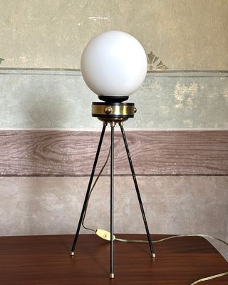 Lampada da tavolo Mid Century tripode anni '50