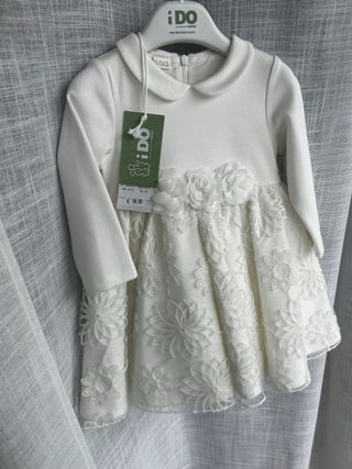 Abito cerimonia bambina bianco I DO