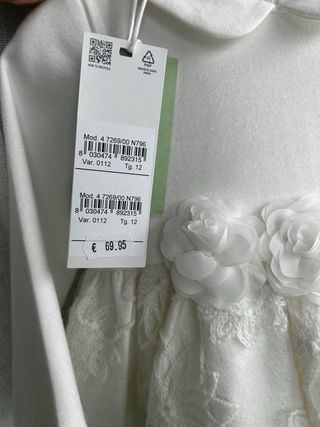 Abito cerimonia bambina bianco I DO