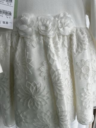 Abito cerimonia bambina bianco I DO