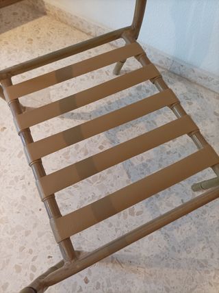 Silla aluminio efecto bambú