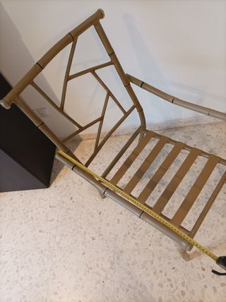 Silla aluminio efecto bambú