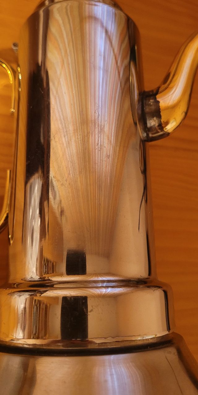 Cafetera de acero italiana vintage 