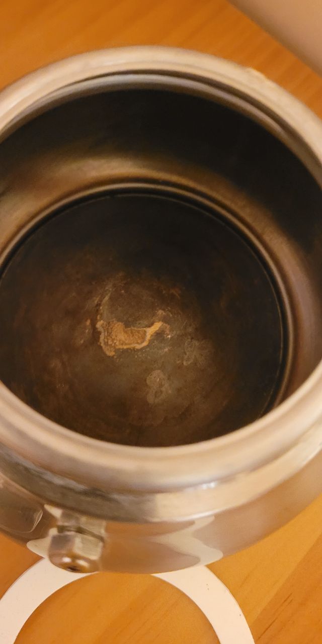 Cafetera de acero italiana vintage 