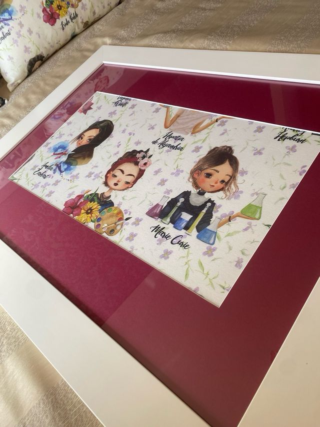 Cuadro y cojines a juego