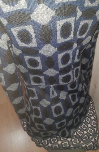 Cardigan donna fantasia geometrica