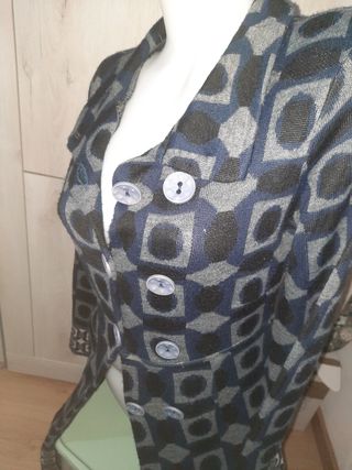 Cardigan donna fantasia geometrica