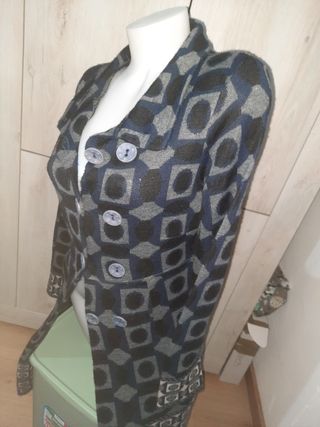 Cardigan donna fantasia geometrica