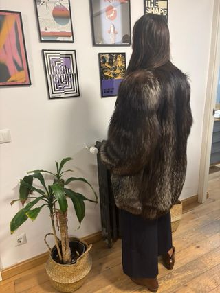 Abrigo original piel de zorro