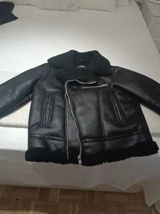 Cazadora Biker Negra Talla S Pull&Bear