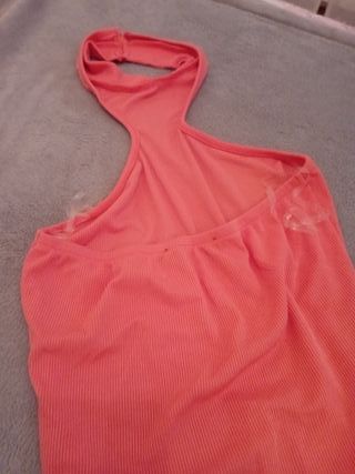 Top naranja halter