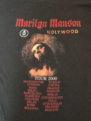 Camiseta Marilyn Manson Holywood Europa 2000