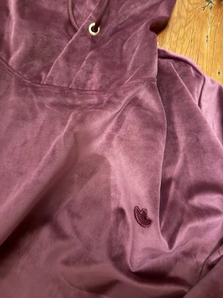 Sudadera Adidas Terciopelo burdeos