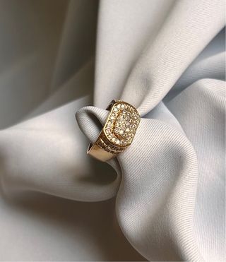 Anillo Oro Laminado 18k Sello Circonitas