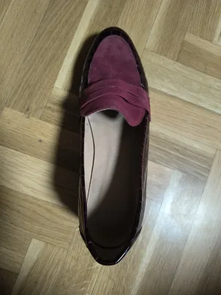 Zapatos de mujer granates de cuña del número 40