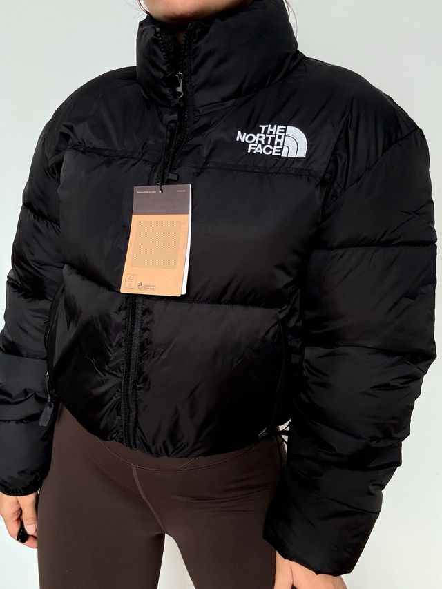 The North Face Crop Puffer Jacket Negra