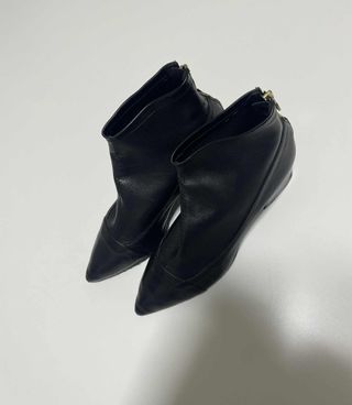 Stivaletti L'Arianna Pelle Nera Tacco