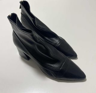 Stivaletti L'Arianna Pelle Nera Tacco