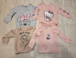 Lotto 4 magliette bimba 92 cm