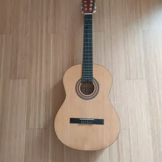 Guitarra española con funda