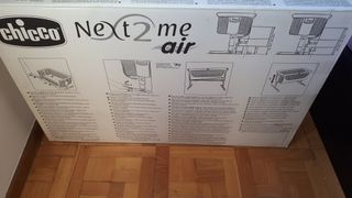 Cuna colecho Chicco Next2Me Air gris