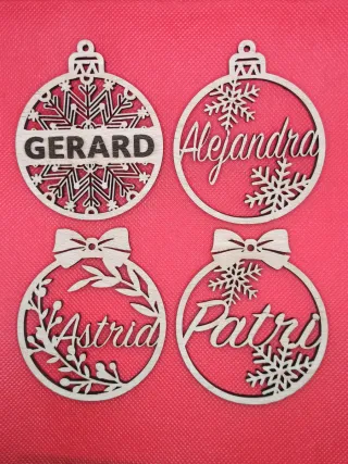 Adorno Árbol Navidad Personalizado Madera