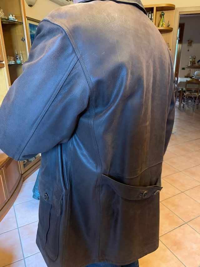 Giacca doppiopetto vera pelle morbida