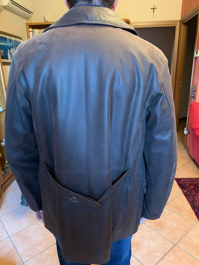 Giacca doppiopetto vera pelle morbida