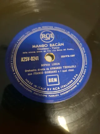 78 giri Mambo Suby - Sophia Loren - F. Giordano