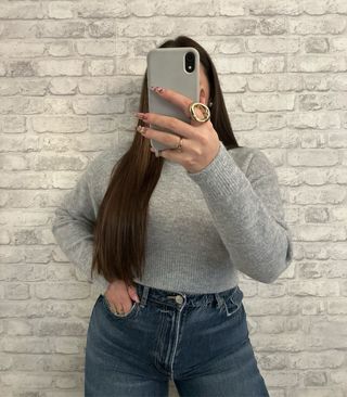 Jersey Crop Gris Zara