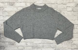 Jersey Crop Gris Zara