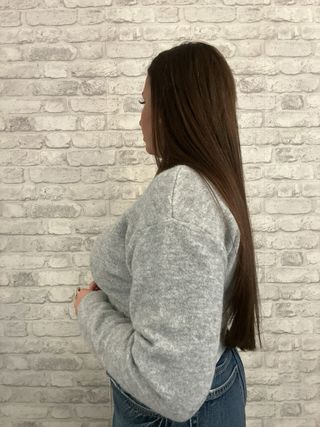 Jersey Crop Gris Zara