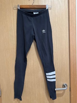 Mallas Adidas Negras con Rayas