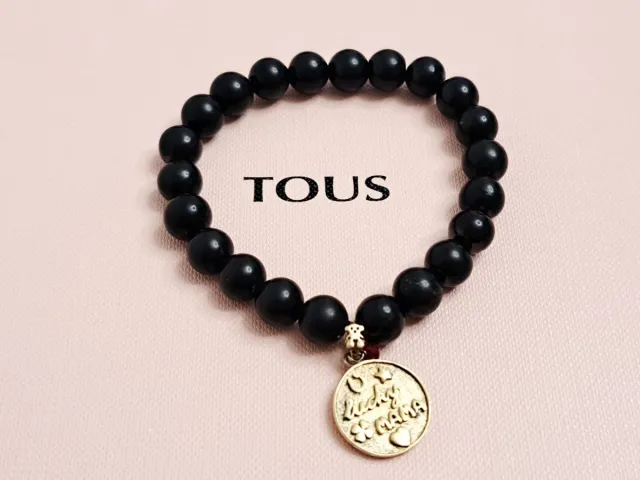 Pulsera Tous Bolas Negra Colgante Lucky Mama