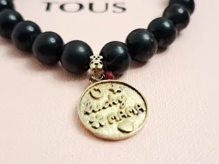 Pulsera Tous Bolas Negra Colgante Lucky Mama