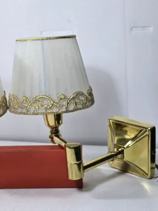 Coppia Applique Vintage Braccio Snodato Oro